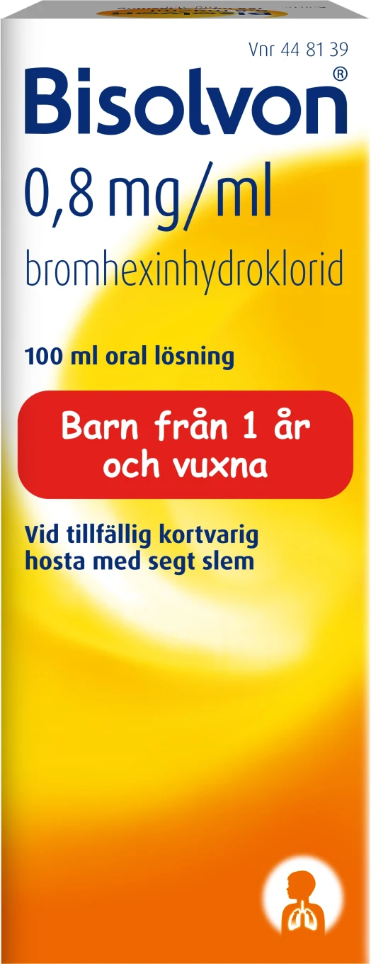 Bisolvon Oral lösning 0,8mg/ml Flaska 100 ml Bisolvon