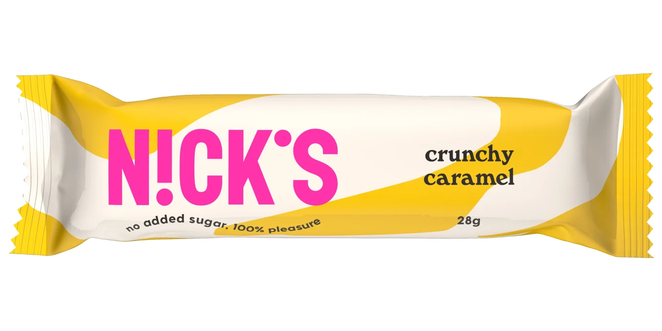NICK'S Crunchy Caramel Chocolatebar 28 g Nicks