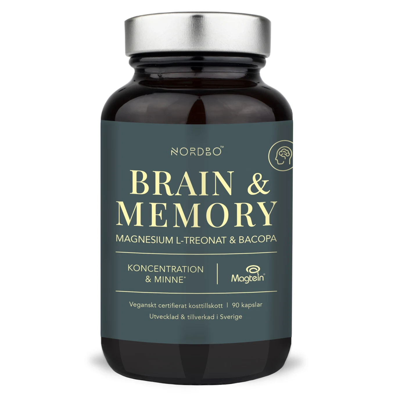 Nordbo Brain & Memory Magnesium 90 kapslar Nordbo