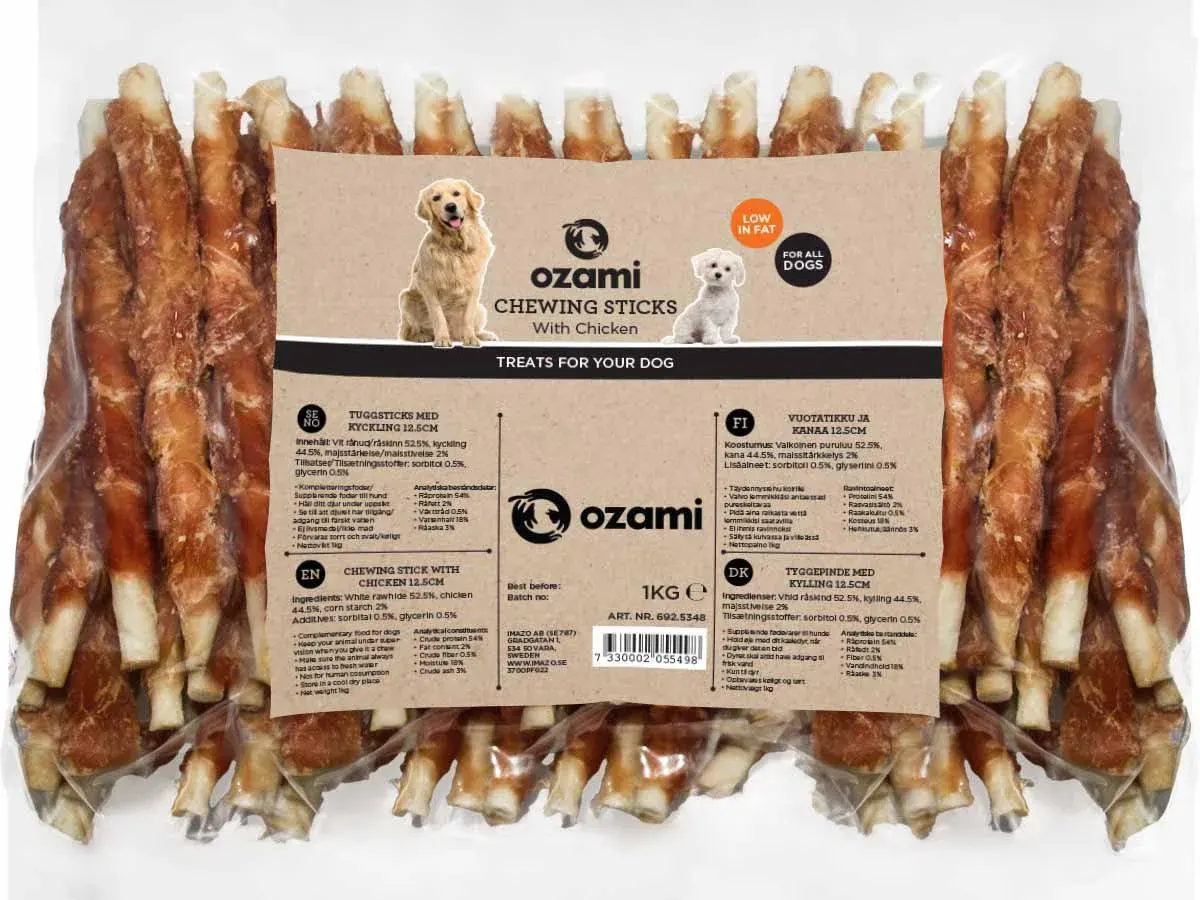 Ozami Chewing Stick With Chicken 12,5cm 1kg Ozami