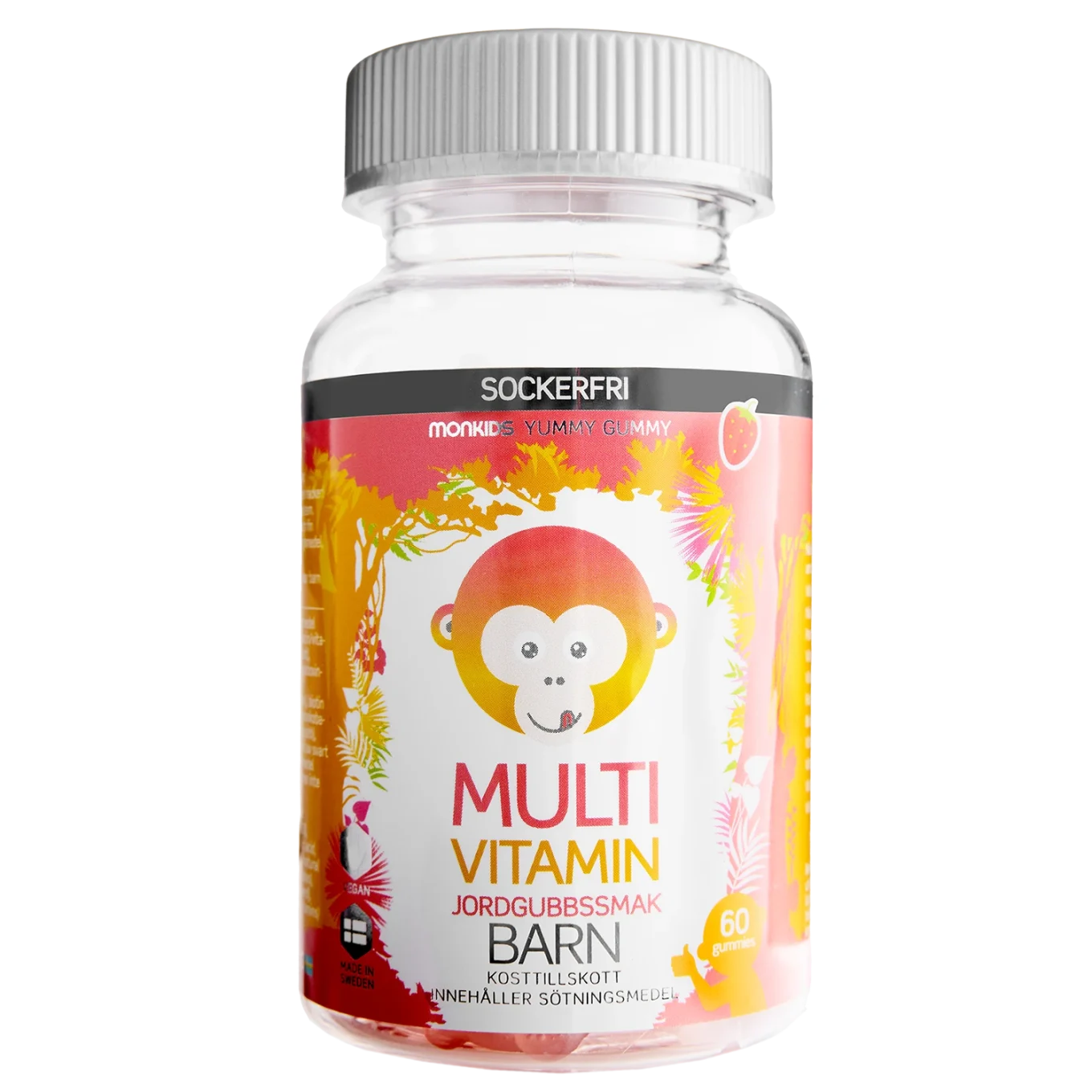 Monkids Multivitamin Sockerfri Barn Jordgubb 60 st Monkids