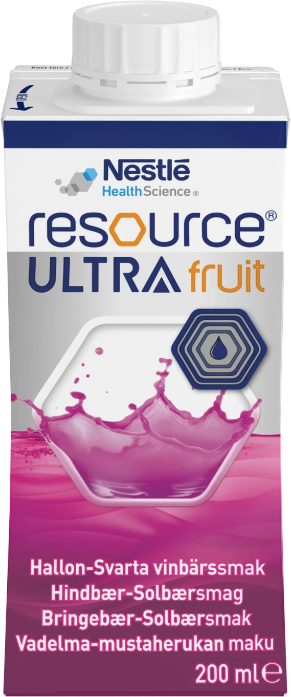Resource Ultra Fruit Hallon/Svartvinbär 4x200 ml Resource