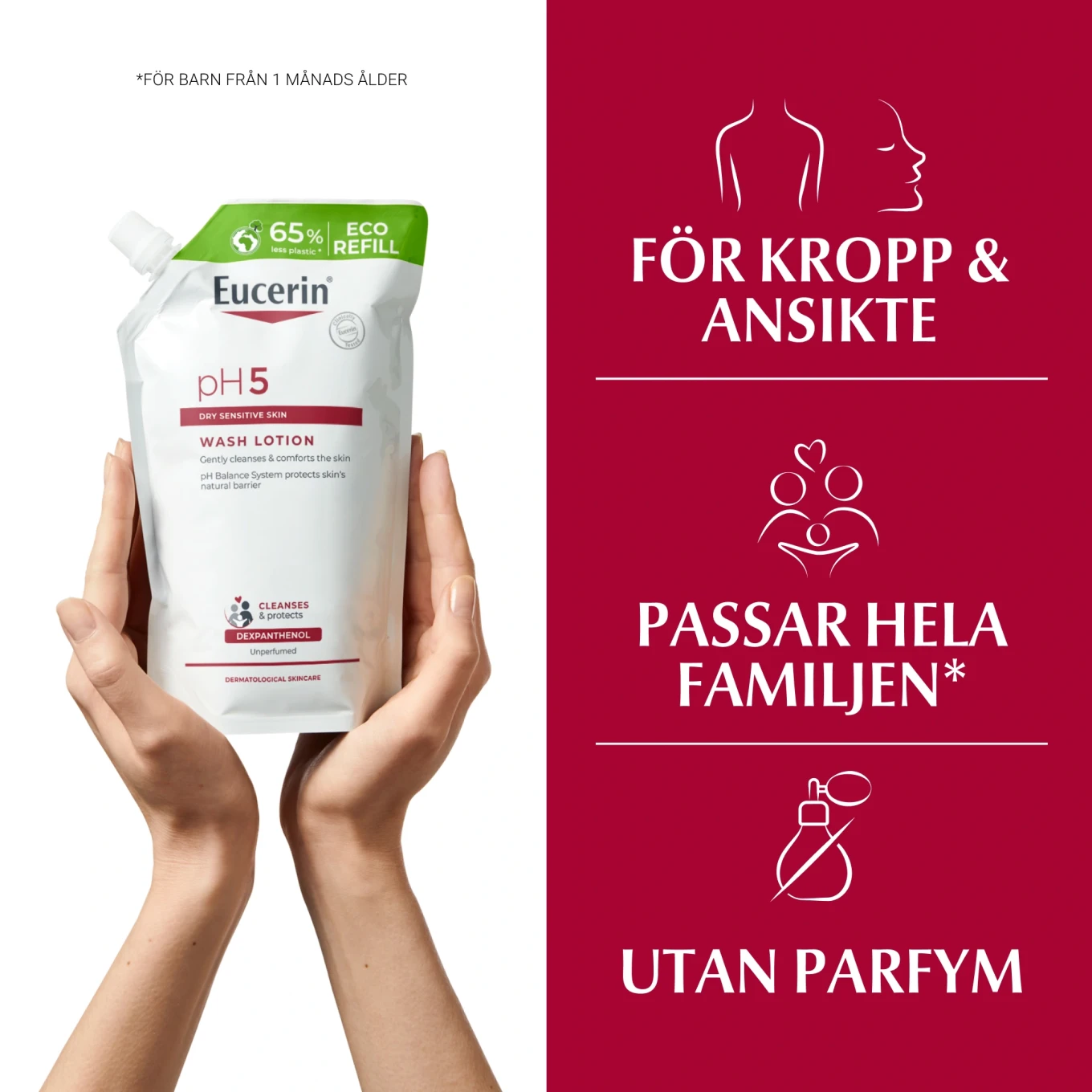 Eucerin pH5 Washlotion oparfymerad refill 400 ml Eucerin