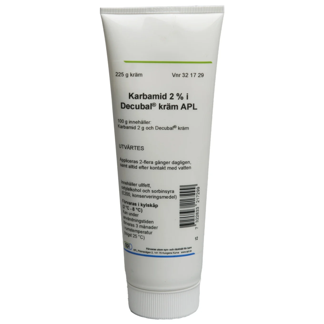 Karbamid 2% i Decubal Kräm APL 225 g Apl