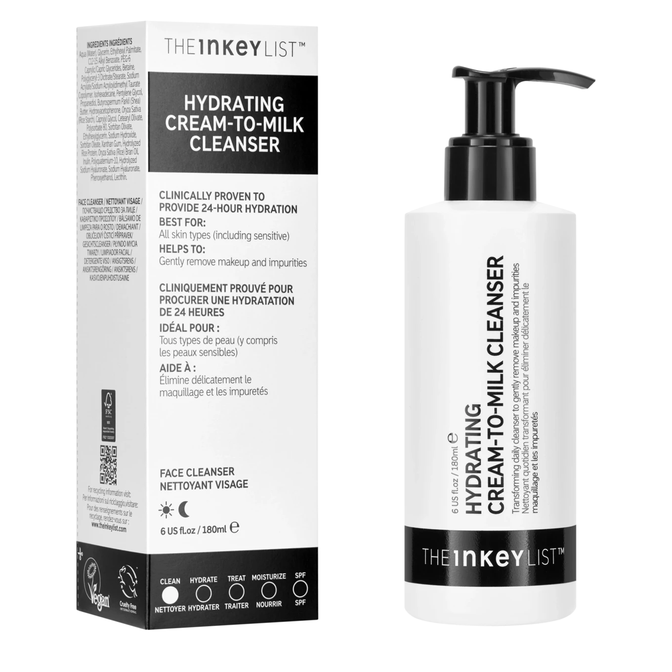 The Inkey List Hydrating Cream to Milk Cleanser  180 ml The Inkey List 