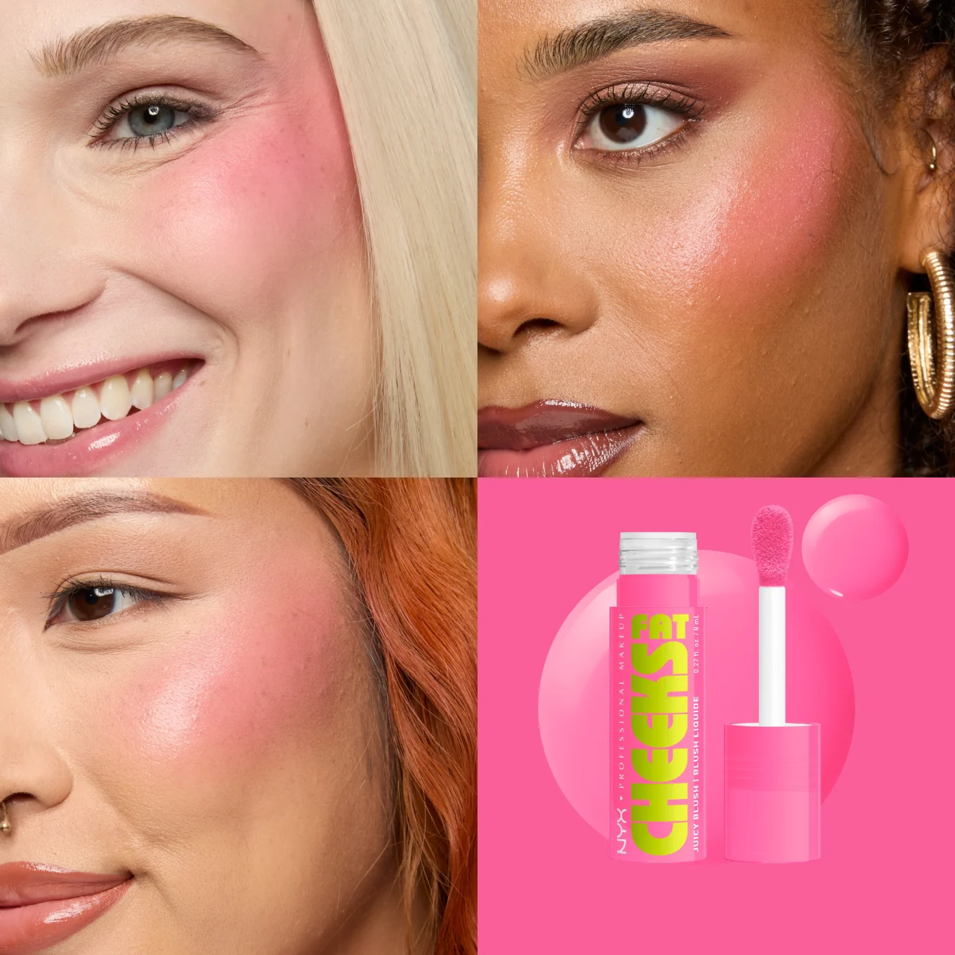 NYX Professional Makeup Fat Cheeks Rouge 8 ml 04 Dragon Fruit Drip NYX Professional Makeup