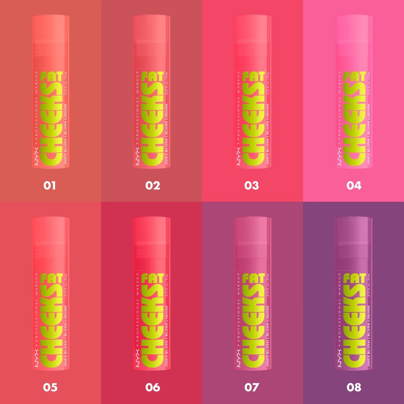 NYX Professional Makeup Fat Cheeks Rouge 8 ml 04 Dragon Fruit Drip NYX Professional Makeup