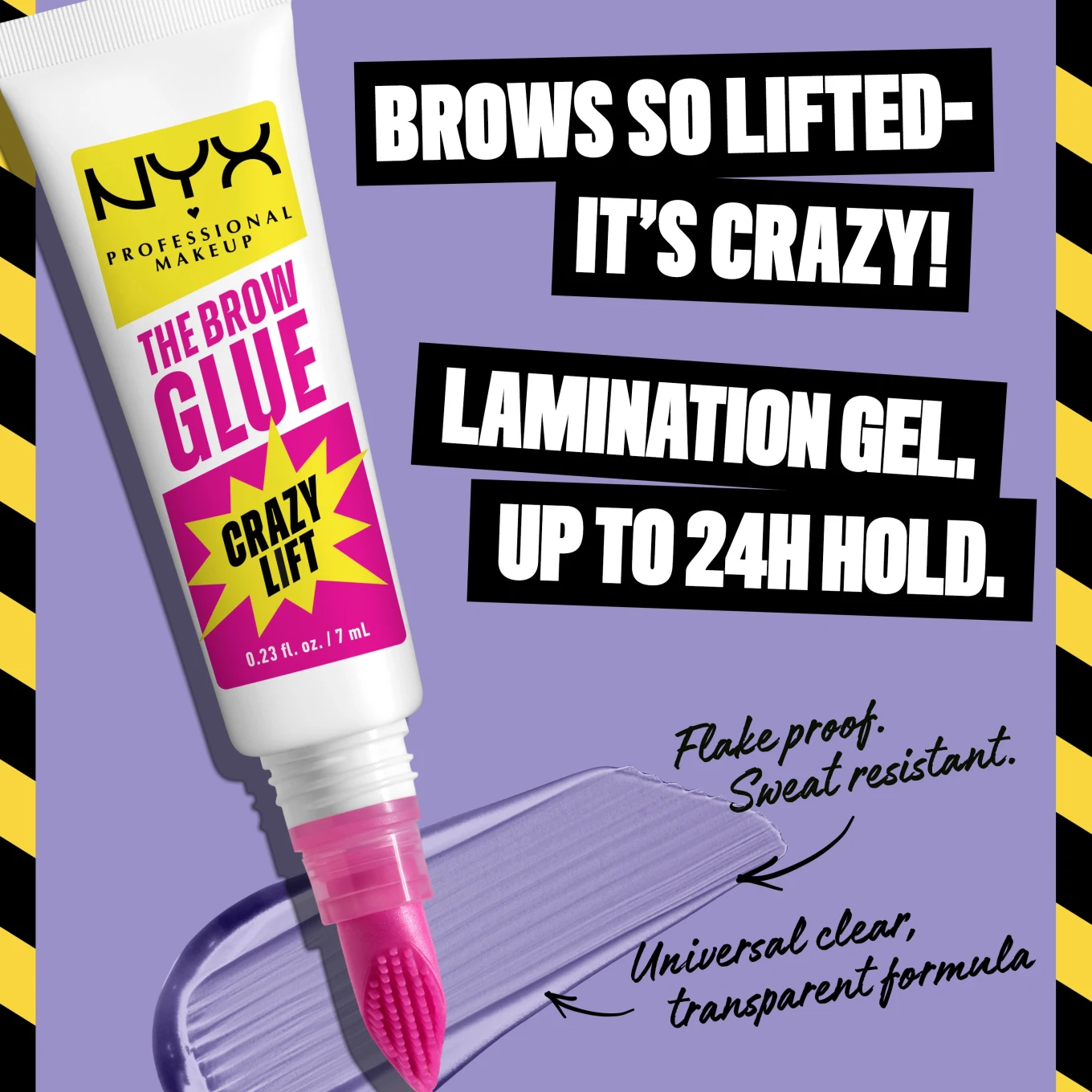 NYX Professional Makeup The Brow Glue Crazy Lift 01 Transparent 7 ml Maybelline New York