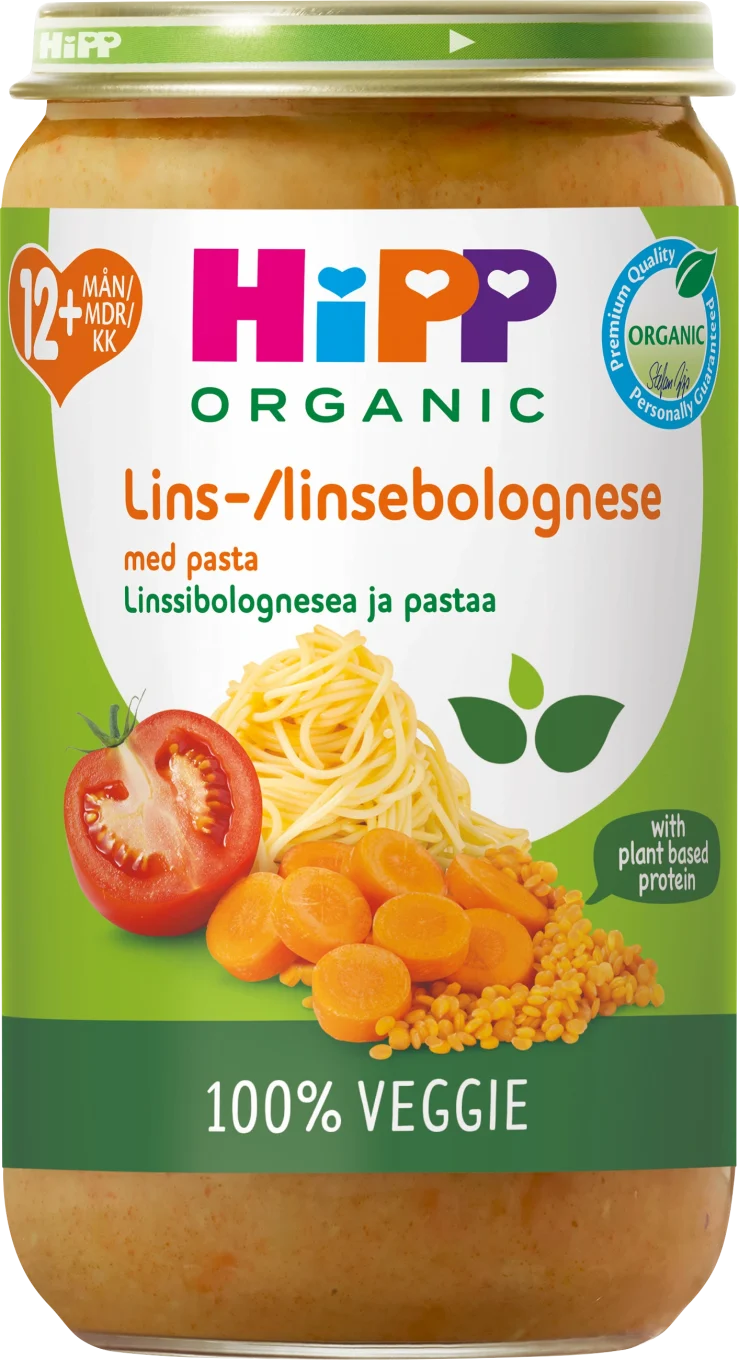 HiPP Linsbolognese med pasta 12 mån 250 g HIPP