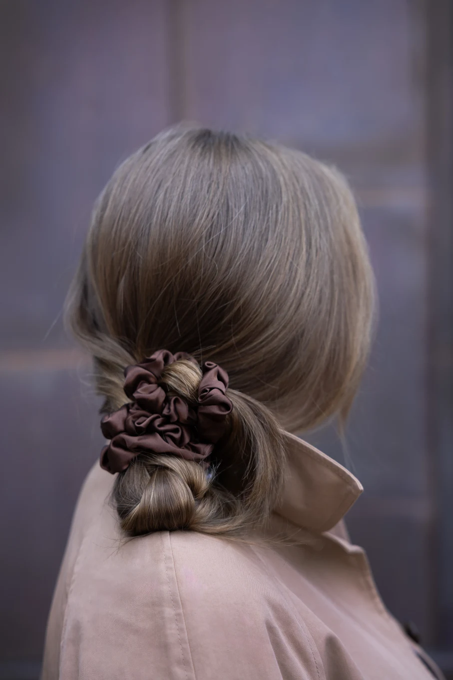 ByBarb Sidensnodd Stor Espresso ByBarb