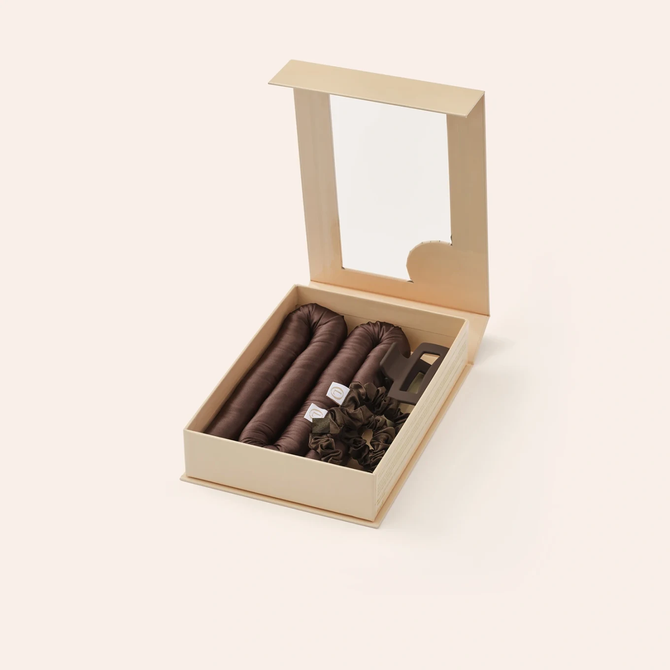 Lenoites Heatless Curls in Mulberry Silk Golden Sand Small Brown Lenoites