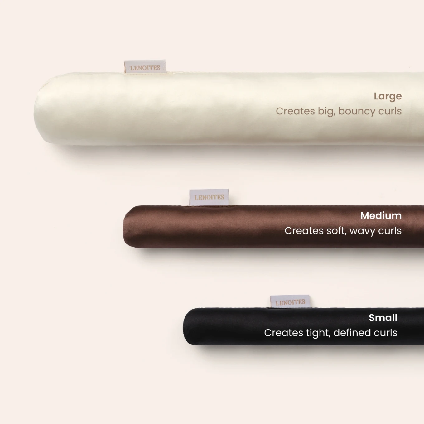 Lenoites Heatless Curls in Mulberry Silk Large Golden Sand Lenoites