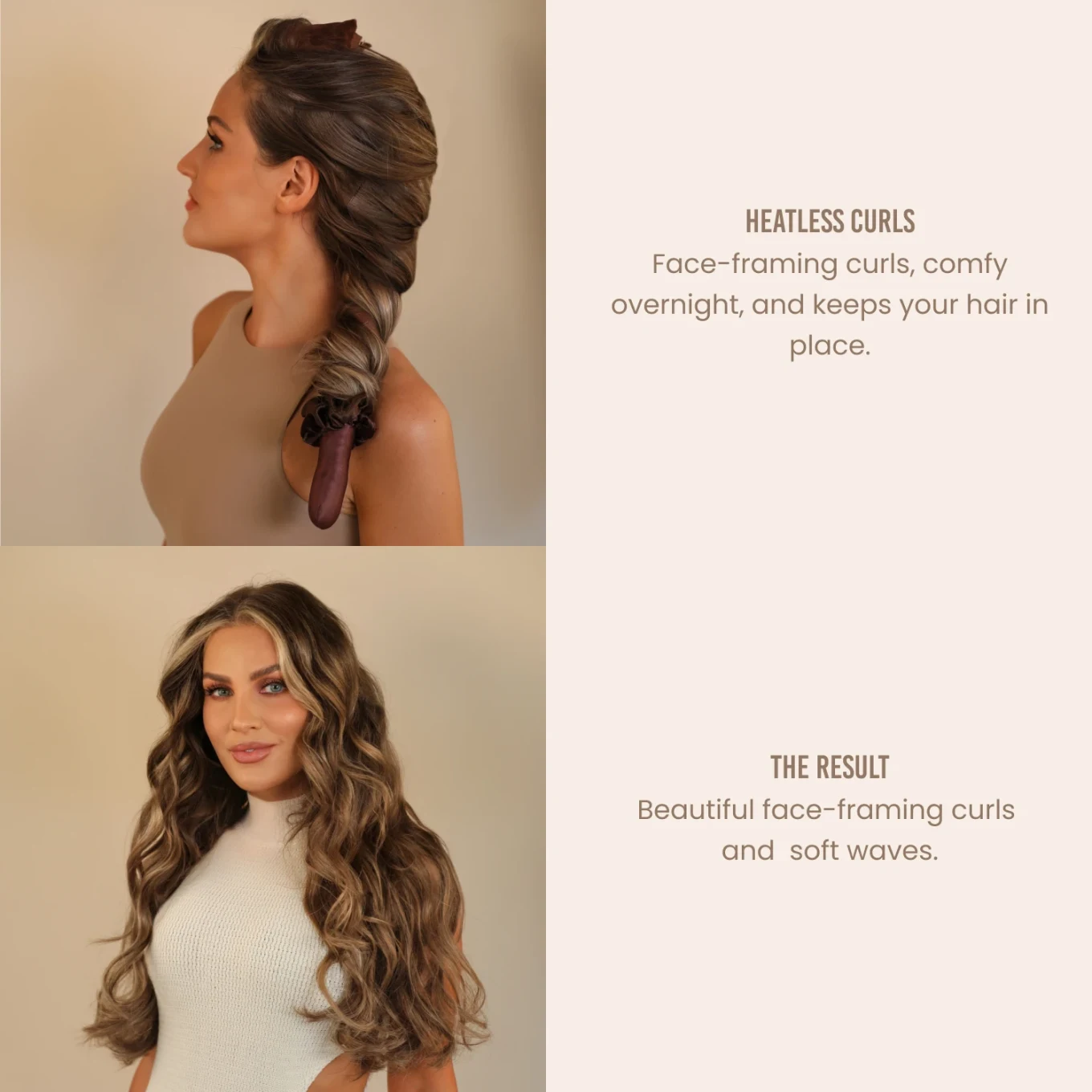 Lenoites Heatless Curls Unicorn, Golden Sand Golden Sand Lenoites