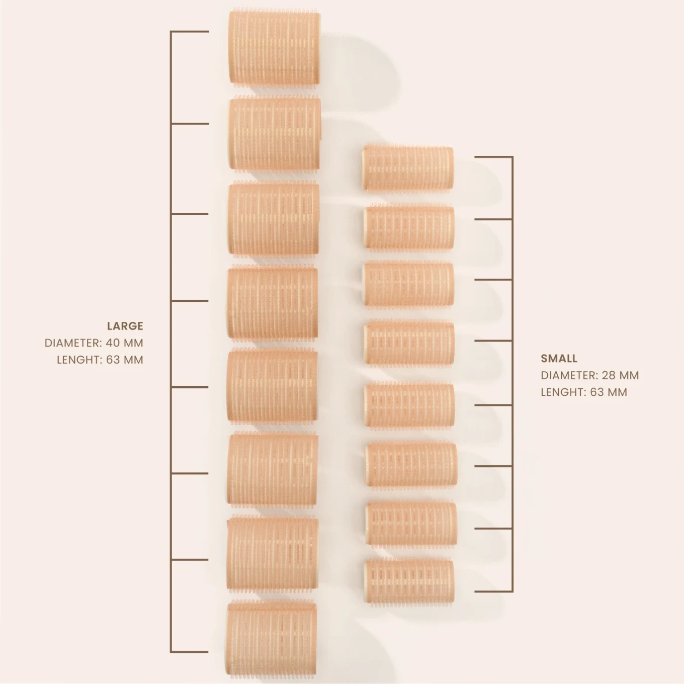 Lenoites Self Grip Hair Rollers 16 st Lenoites