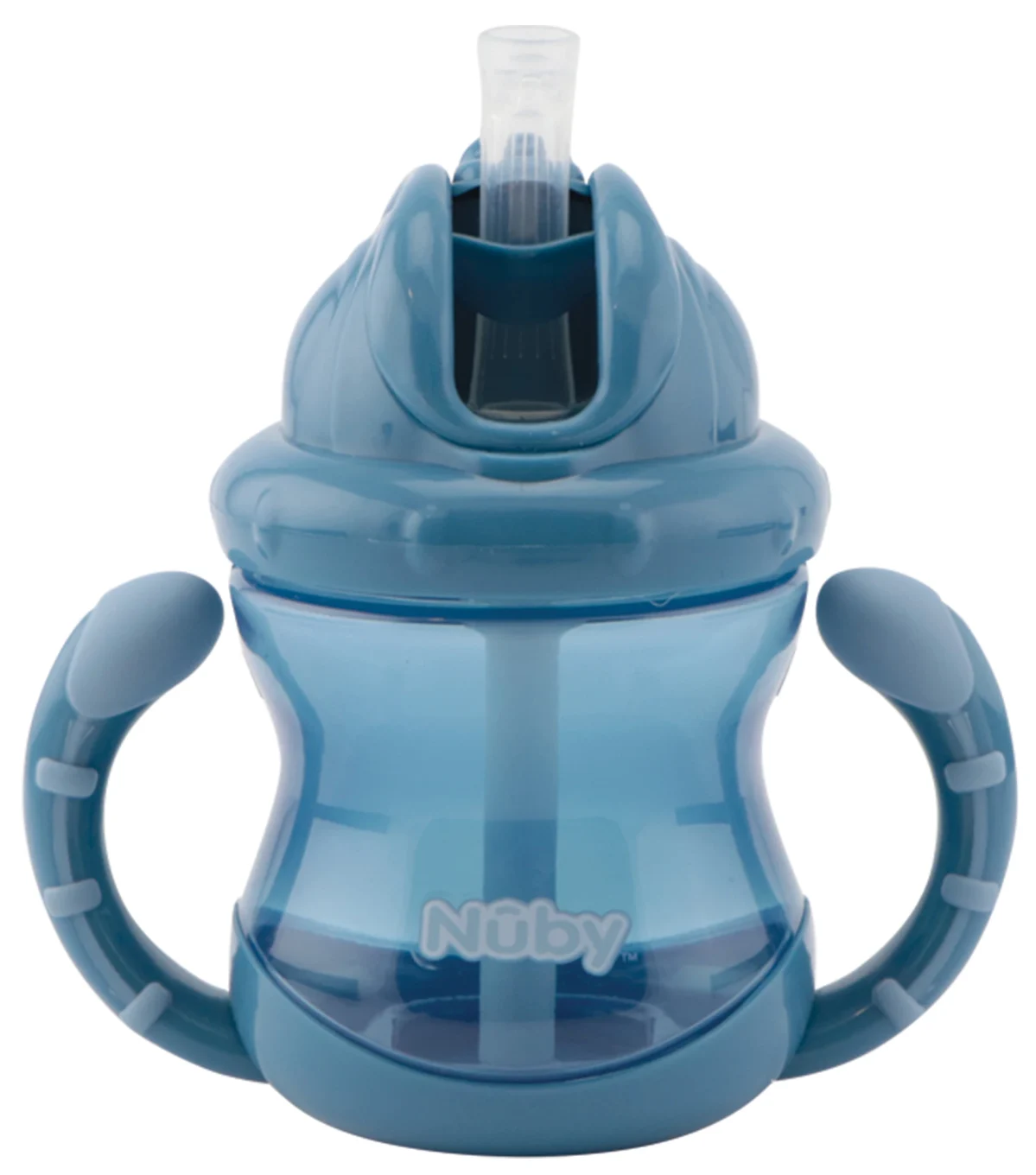 Nuby Flip It Cup Twin Handle 240 ml Blå Nuby
