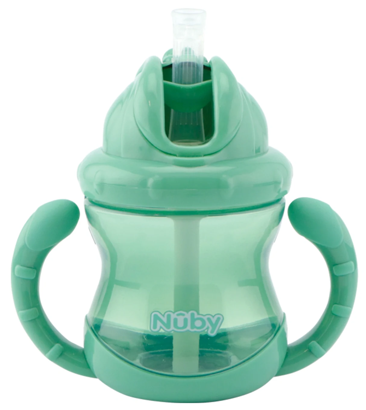 Nuby Flip It Cup Twin Handle 240 ml Grön Nuby
