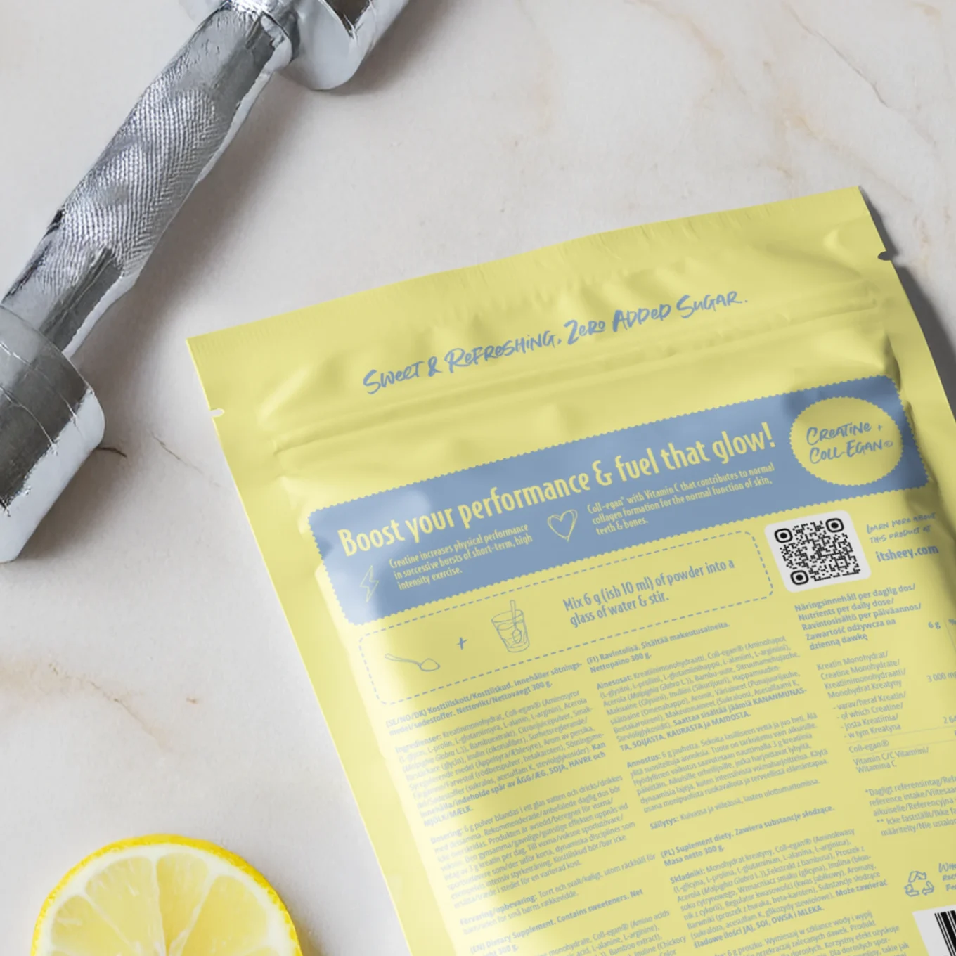 Heey! Boost & Glow Kreatin + Coll-egan® Citron 300 g Heey!