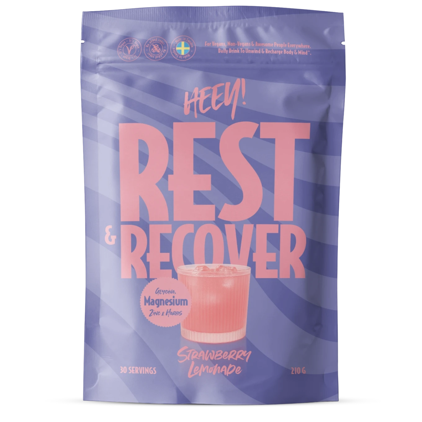 Heey! Rest & Recover Magnesium Jordgubbslemonad 210 g Heey!