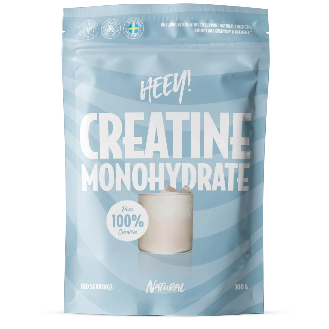 Heey! Creatine Monohydrate 100% Kreatin Naturell 300 g Heey!