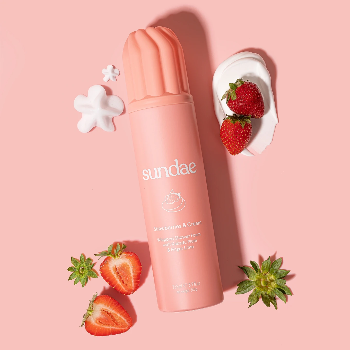 Sundae Body Foaming Body Wash Strawberries & Cream 265 ml Sundae Body