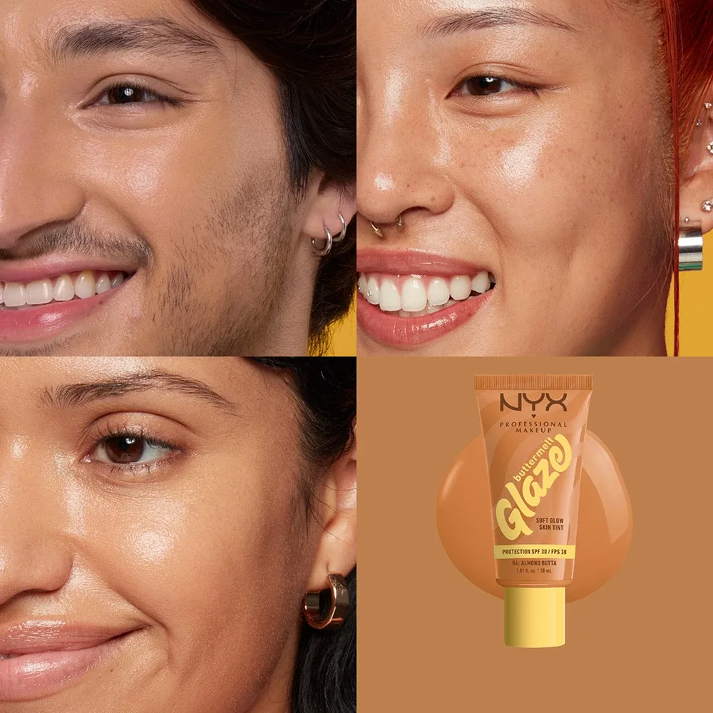 NYX Professional Makeup Buttermelt Glaze Skin Tint SPF30, 30 ml 04 Almond NYX Professional Makeup