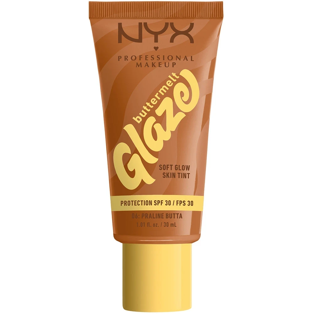 NYX Professional Makeup Buttermelt Glaze Skin Tint SPF30, 30 ml 06 Praline NYX Professional Makeup