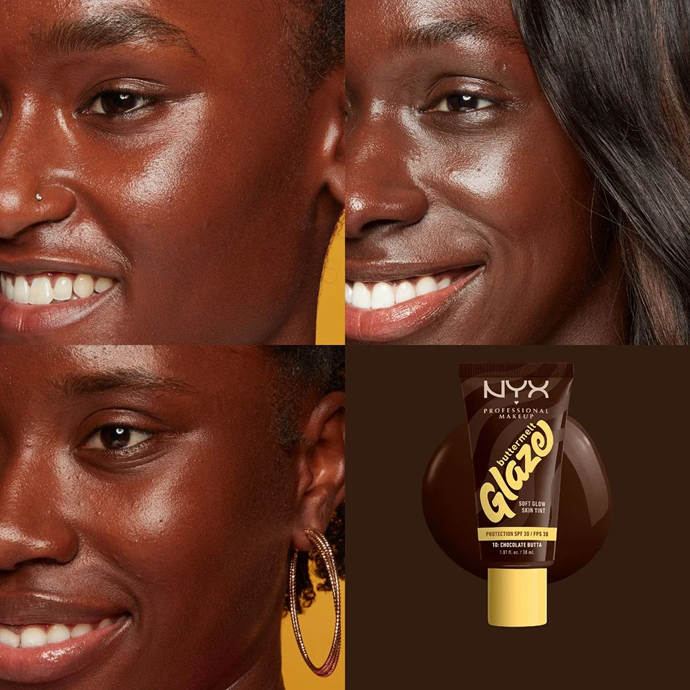 NYX Professional Makeup Buttermelt Glaze Skin Tint SPF30, 30 ml 10 Chocolate NYX Professional Makeup
