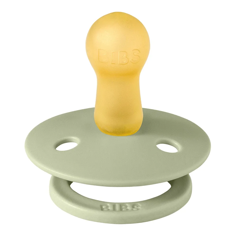 BIBS Pacifier Colour Holiday Leaf Latex Sage/Hunter Green 2 pack Size 2 Bibs