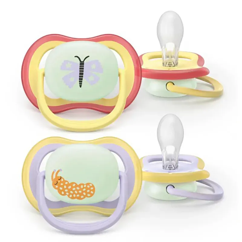 Philips Avent Ultra Air Napp Natt 0-6 mån 2-pack Gul/Lila Philips Avent