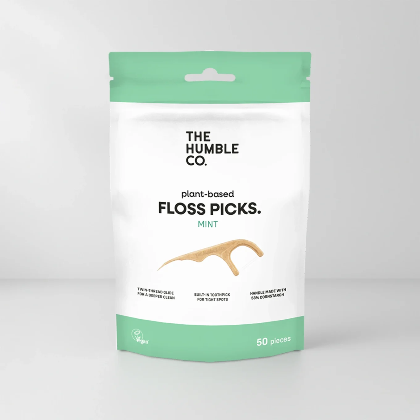 The Humble Co. Dental Floss Picks Mint 50-pack The Humble Co.