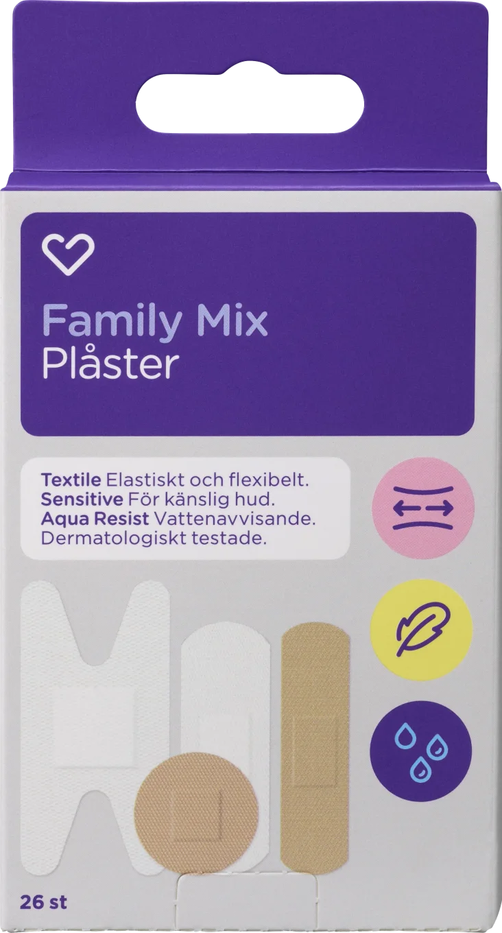 Hjärtats Plåster Family Mix 26st Hjärtats