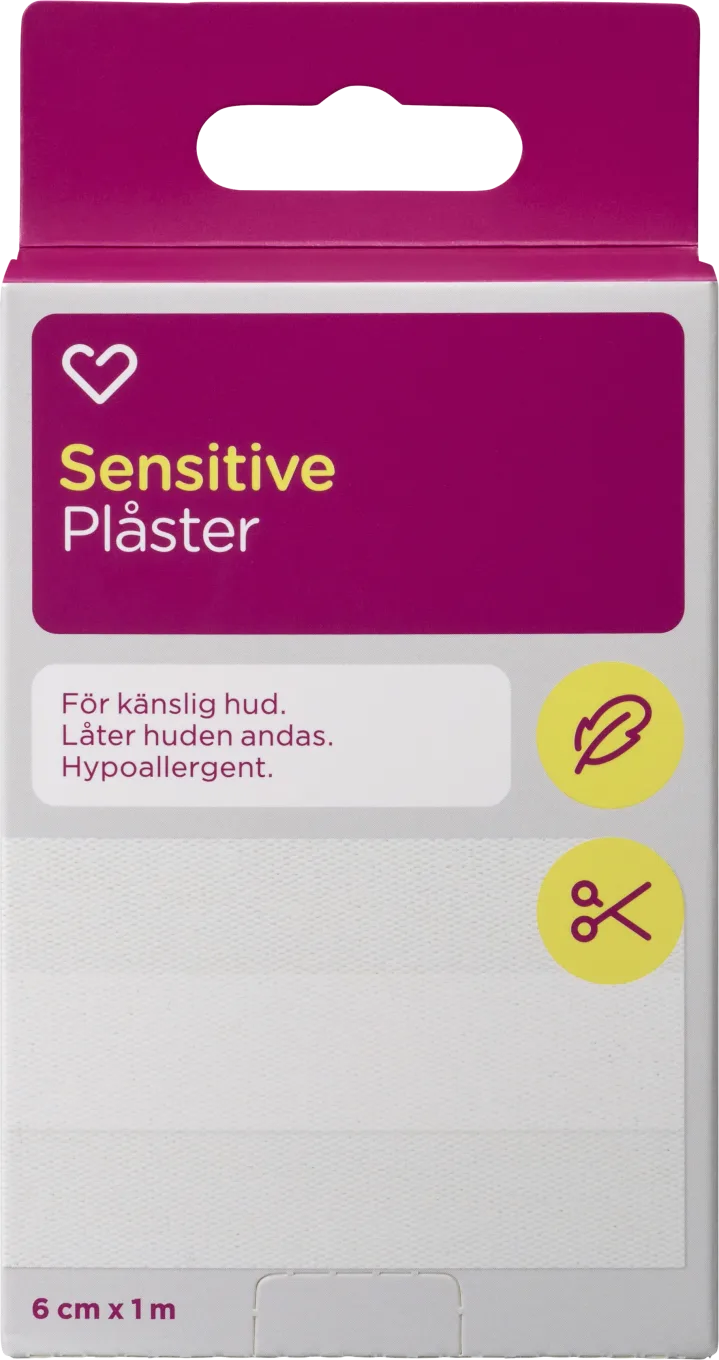 Hjärtats Plåster Sensitive 6 cm x 1m 1st Hjärtats