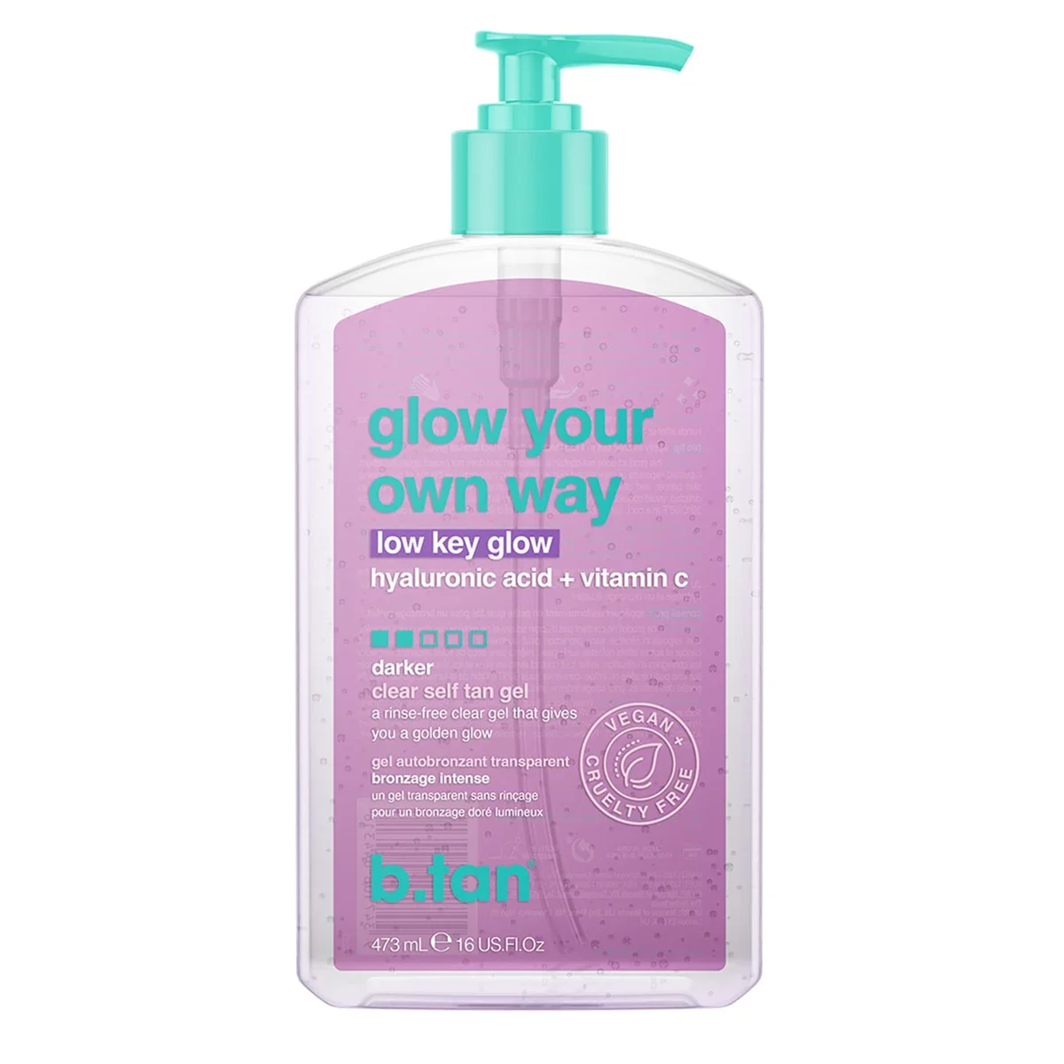 b.tan Glow Your Own Way Low Key Glow - Self Tan Gel 437 ml b.tan