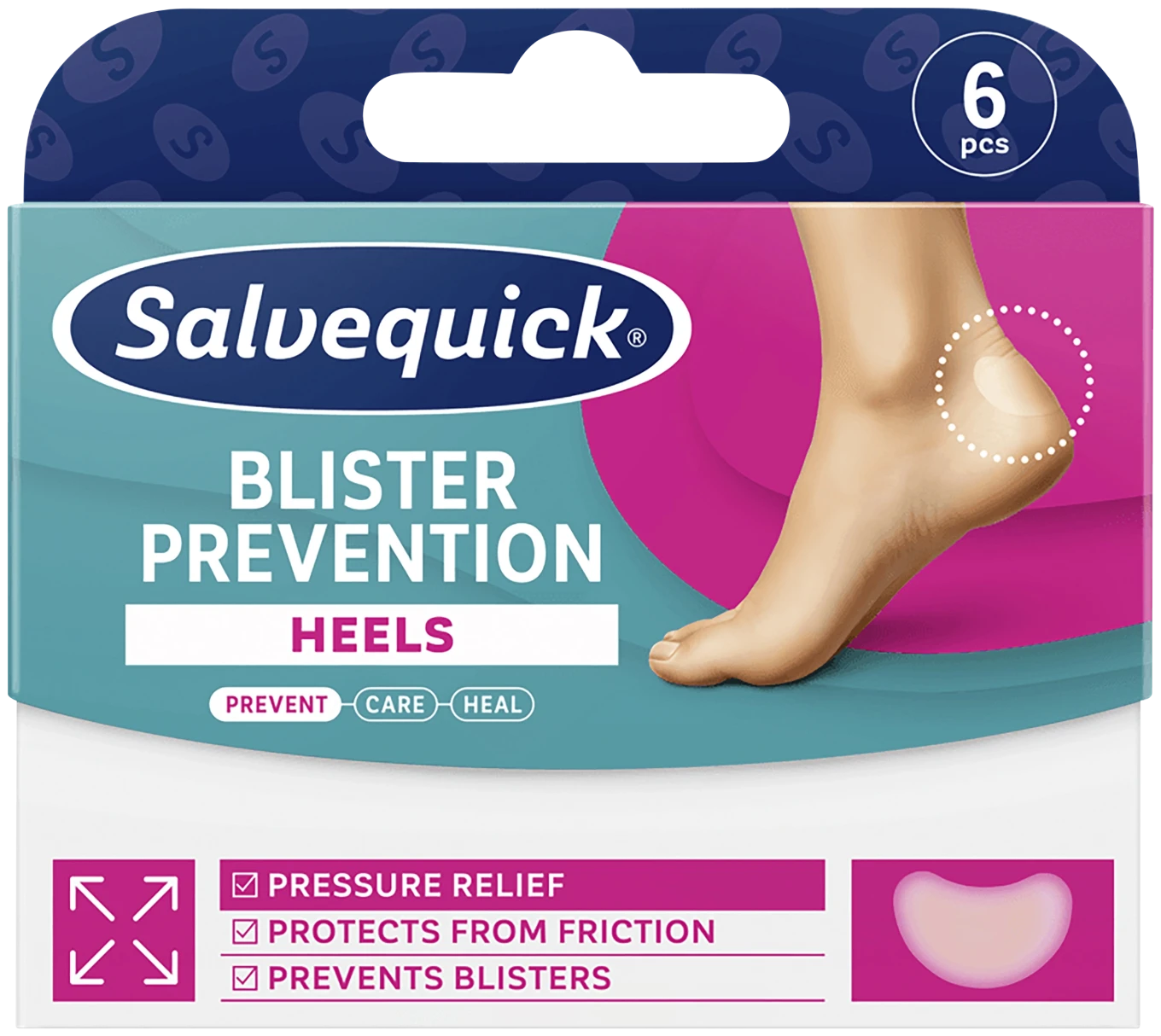 Salvequick Blister Prevention Heels 6 st Salvequick