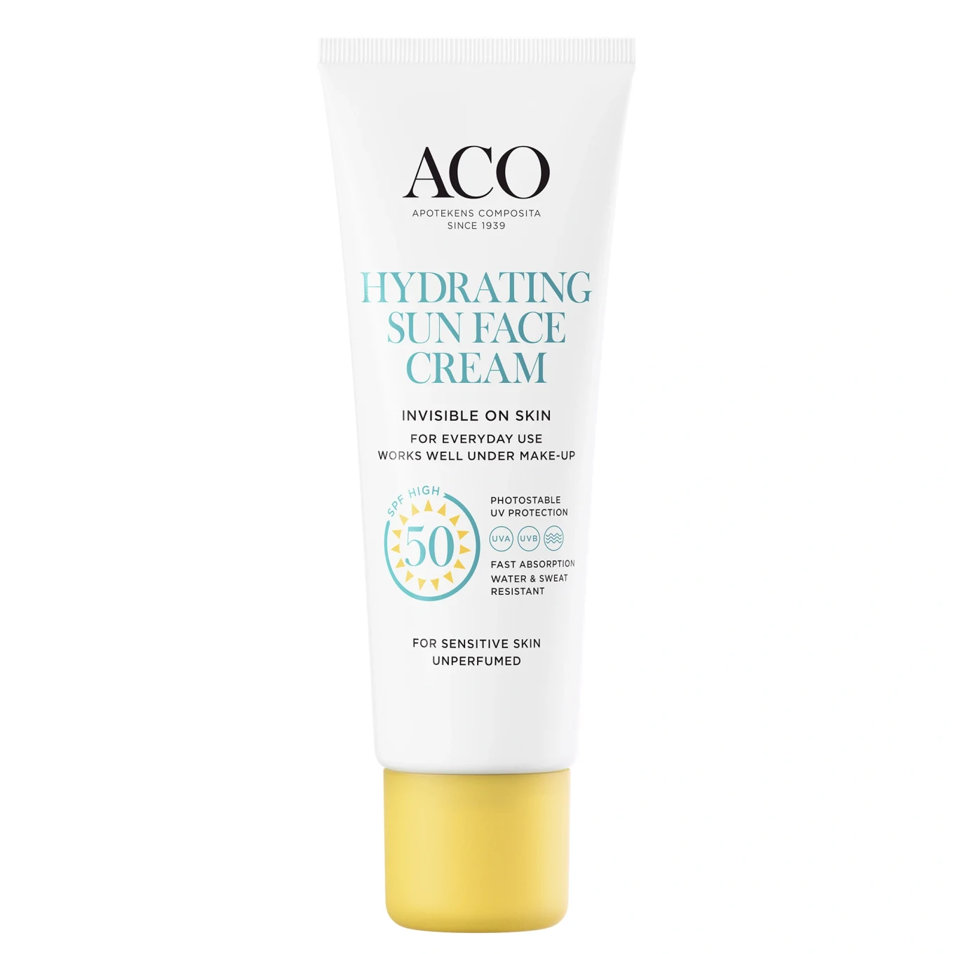 ACO Sun Hydrating Sun Face Cream SPF50, 40 ml ACO