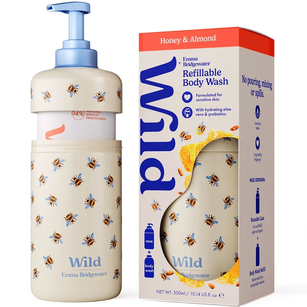 Wild Body Wash Bee Case Honey Almond Wild