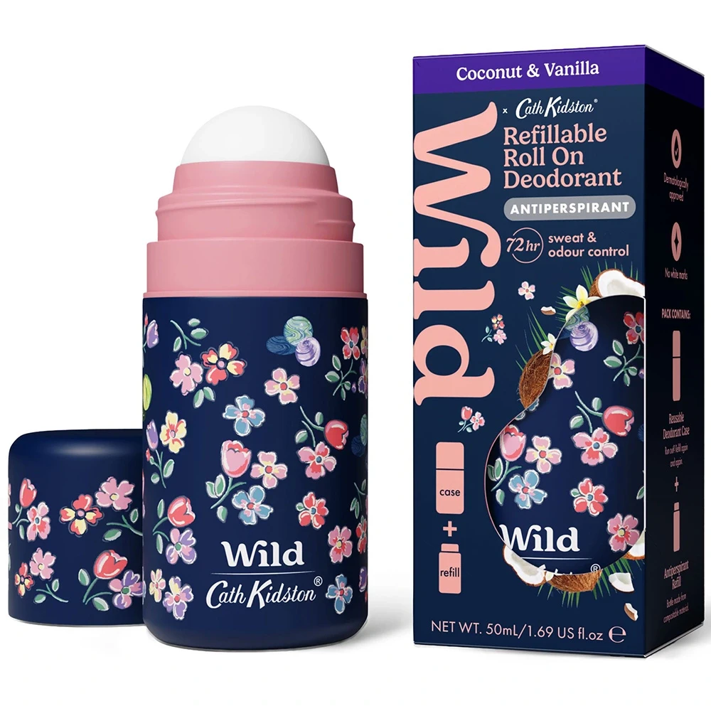 Wild Deo Roll On Cath Kidston Marble Case Coconut Vanilla Wild