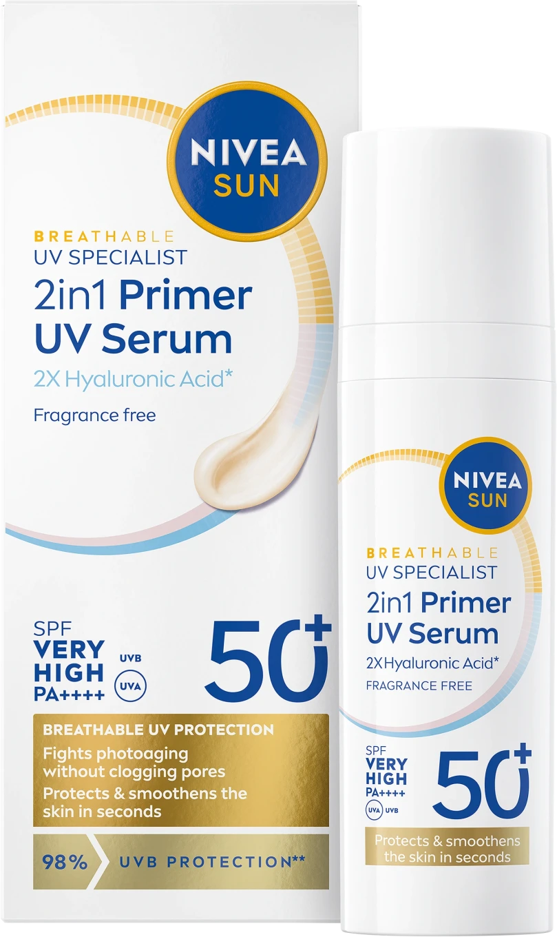 Nivea Sun UV Face 2in1 Daily UV Serum SPF 50+, 30 ml Nivea