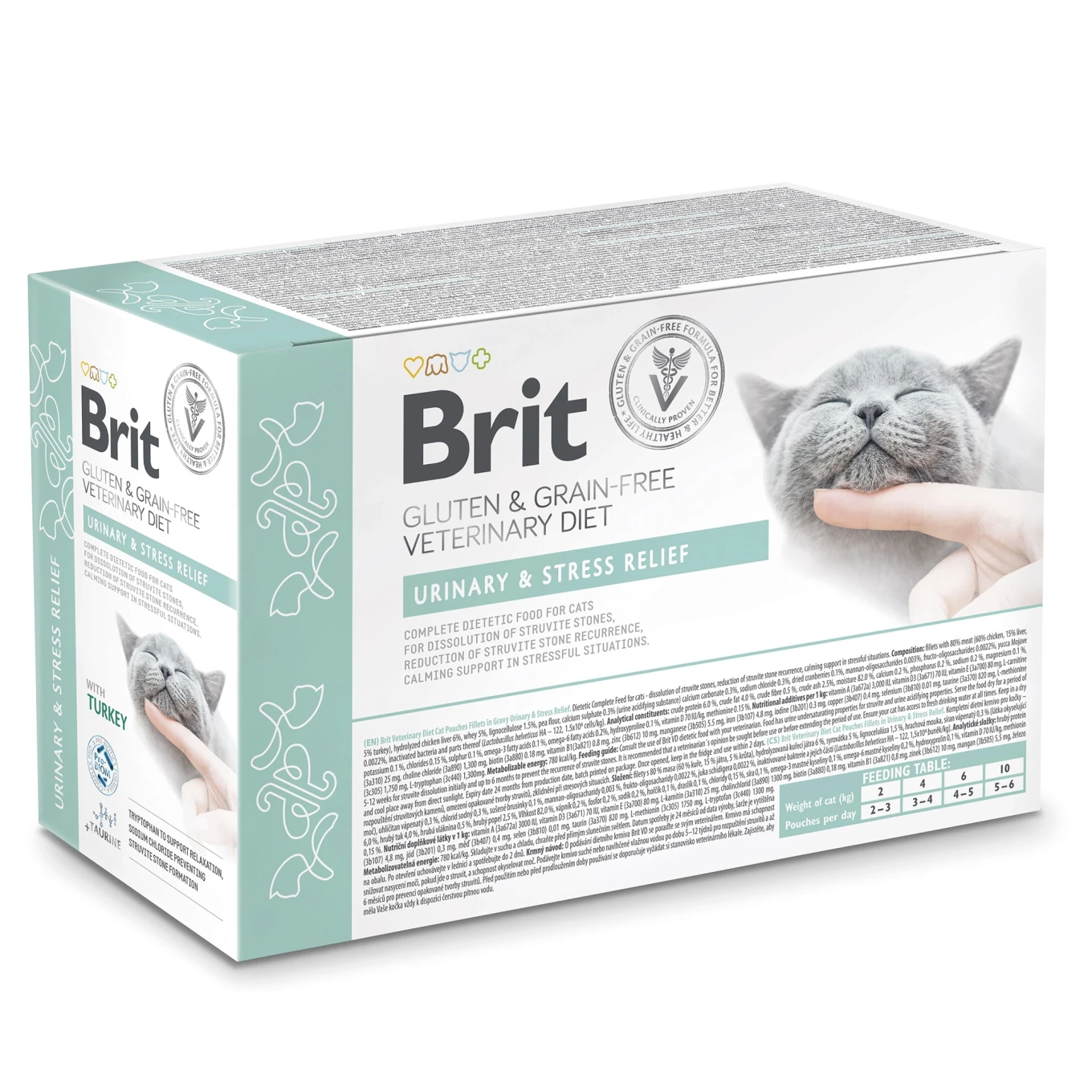 Brit Gluten & Grain-Free Veterinary Diet Urinary and Stress Relief Cat Pouch 12x85 g Brit Veterinary Diet