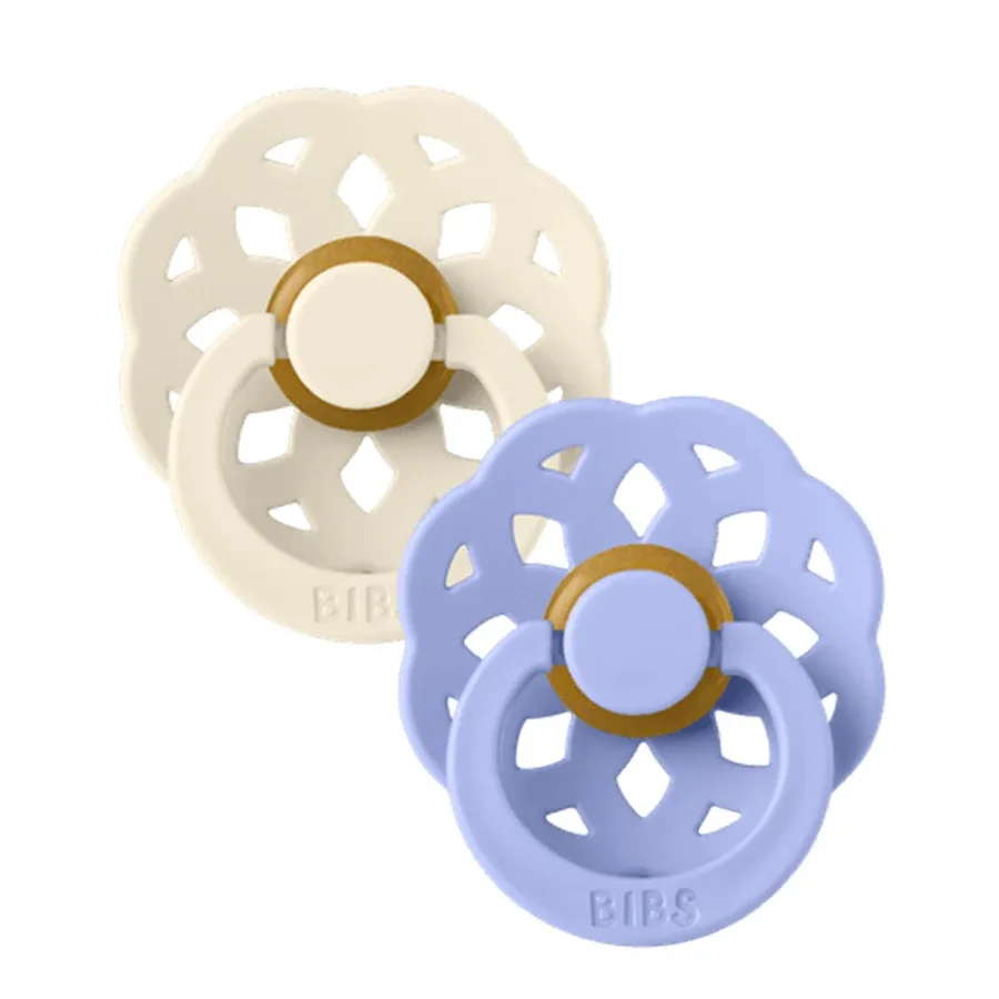BIBS Pacifier Boheme Latex Ivory/Hush 2-pack Size 2 Bibs