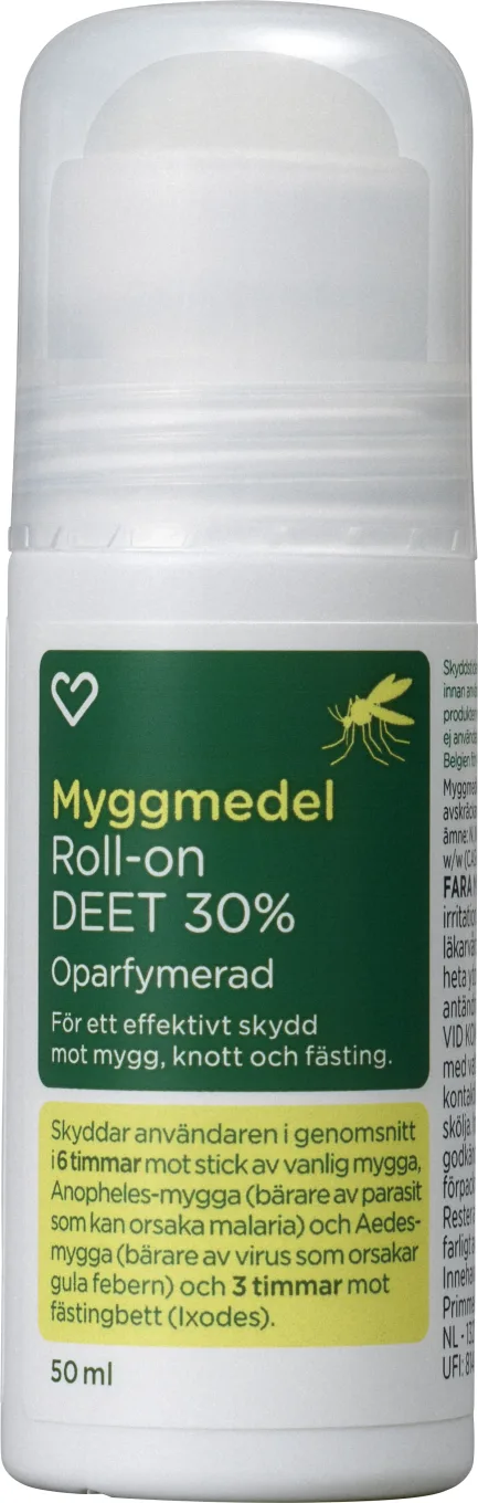 Hjärtats Myggmedel DEET 30% Roll-on 50 ml Hjärtats