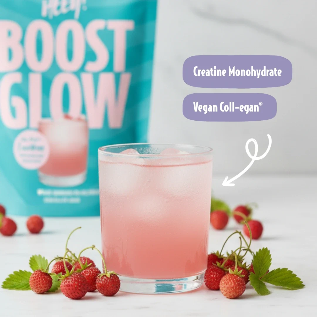Heey! Boost & Glow Kreatin + Coll-egan® Smultron 300 g Heey!