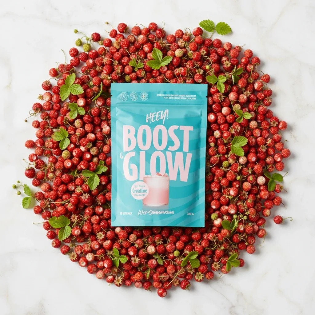 Heey! Boost & Glow Kreatin + Coll-egan® Smultron 300 g Heey!