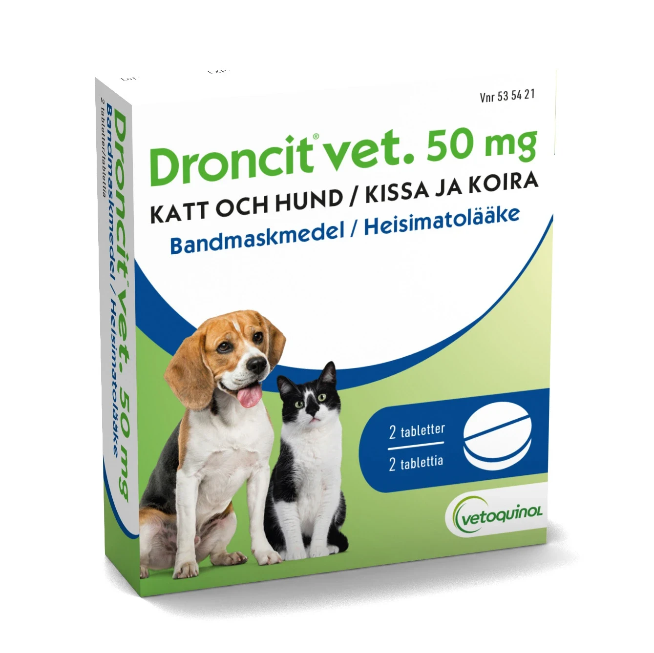 Droncit vet. tablett 50 mg 2 st Drontal