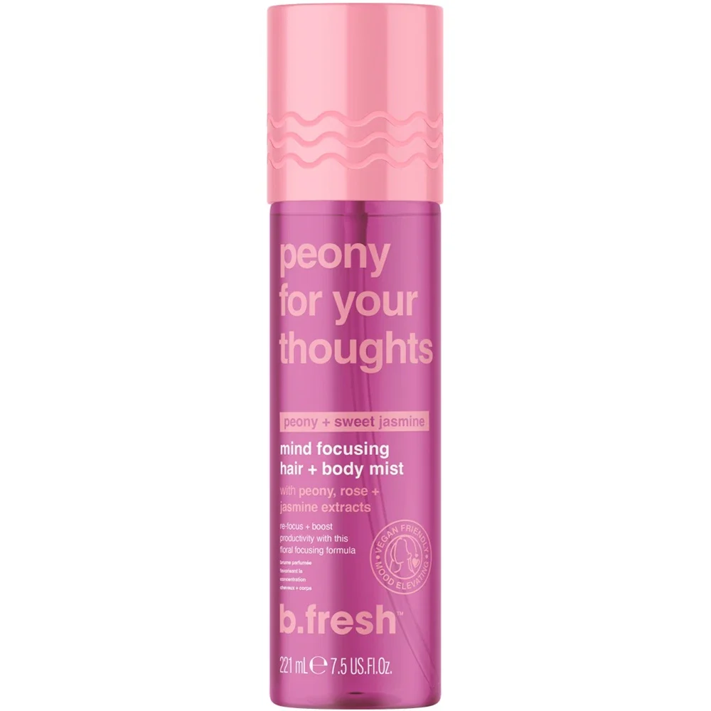 b.fresh Peony For Your Thoughts Mind Focusing Hair + Body Mist 221 ml b.fresh