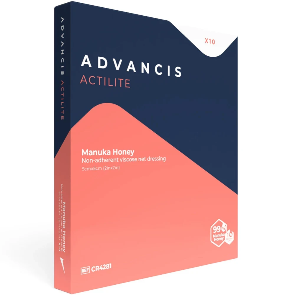 Actilite Viskosnät med Manukahonung 5x5cm 10 st Activon