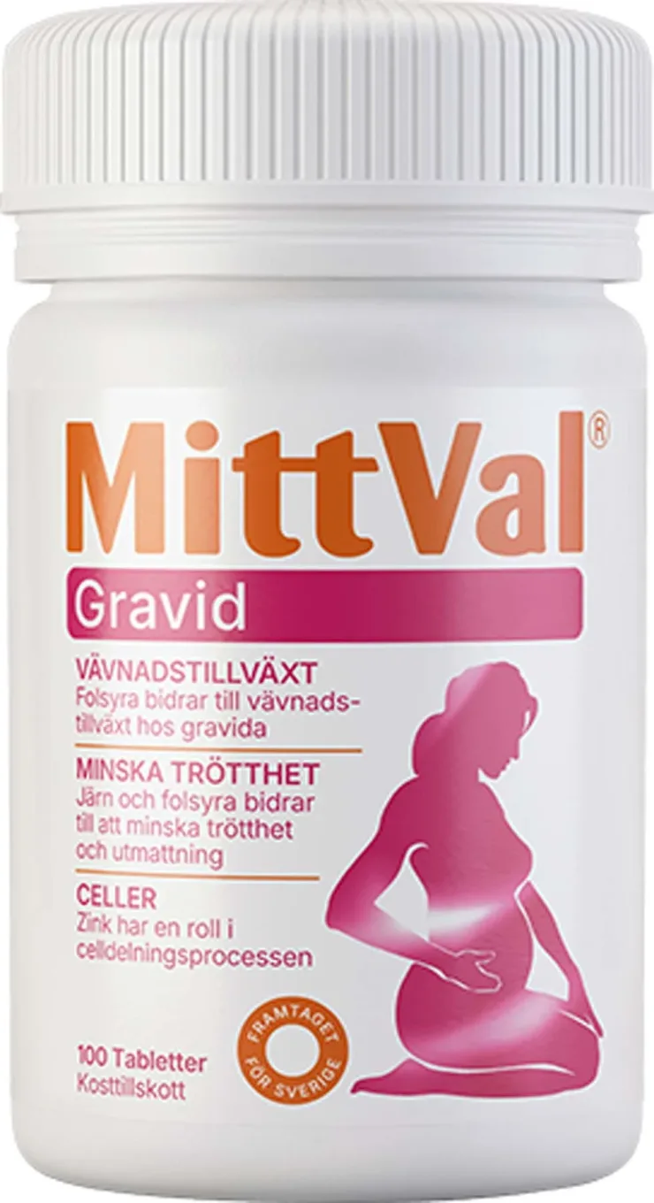 MittVal Gravid Tablett 100 st MittVal