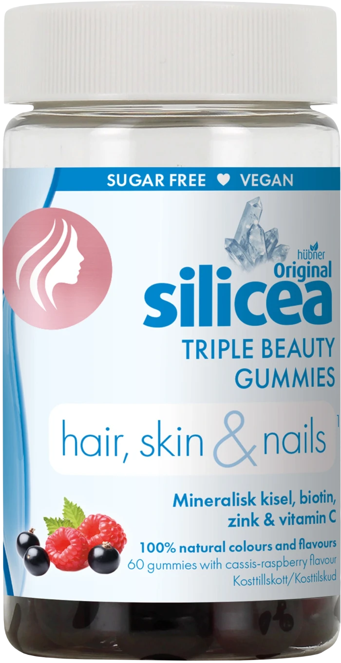 Original Silicea Triple Beauty Gummies hair skin nails 60 st Silicea