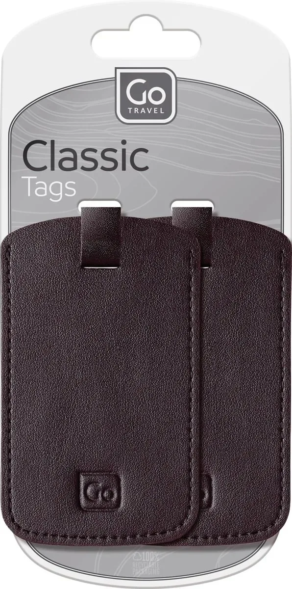 GoTravel Classic Tags Black 2 st GoTravel