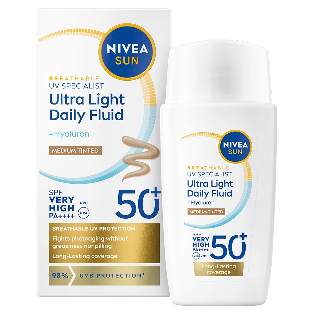 Nivea Sun UV Face Ultra Light Daily Fluid SPF 50+, 40 ml Medium Nivea